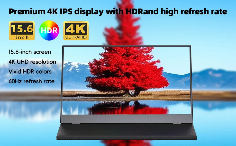 15.6 Inch 4K Portable Touch Monitor Screen USB-C Type-C LED Dual Sliding Dual Screen Laptop