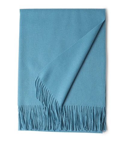 Designer Luxury Fashion Winter Ladies Wool Scarf Stoles Custom Embroidery logo Women Plain Color Wool Scarves Shawl for Women