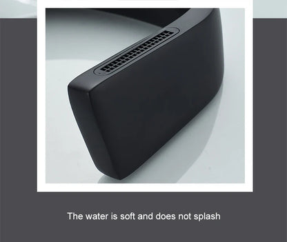 Black Faucet Bathroom Sink Faucets Hot Cold Water Mixer Crane Deck  Mounted Single Hole Bath Tap Chrome Finished ELM457