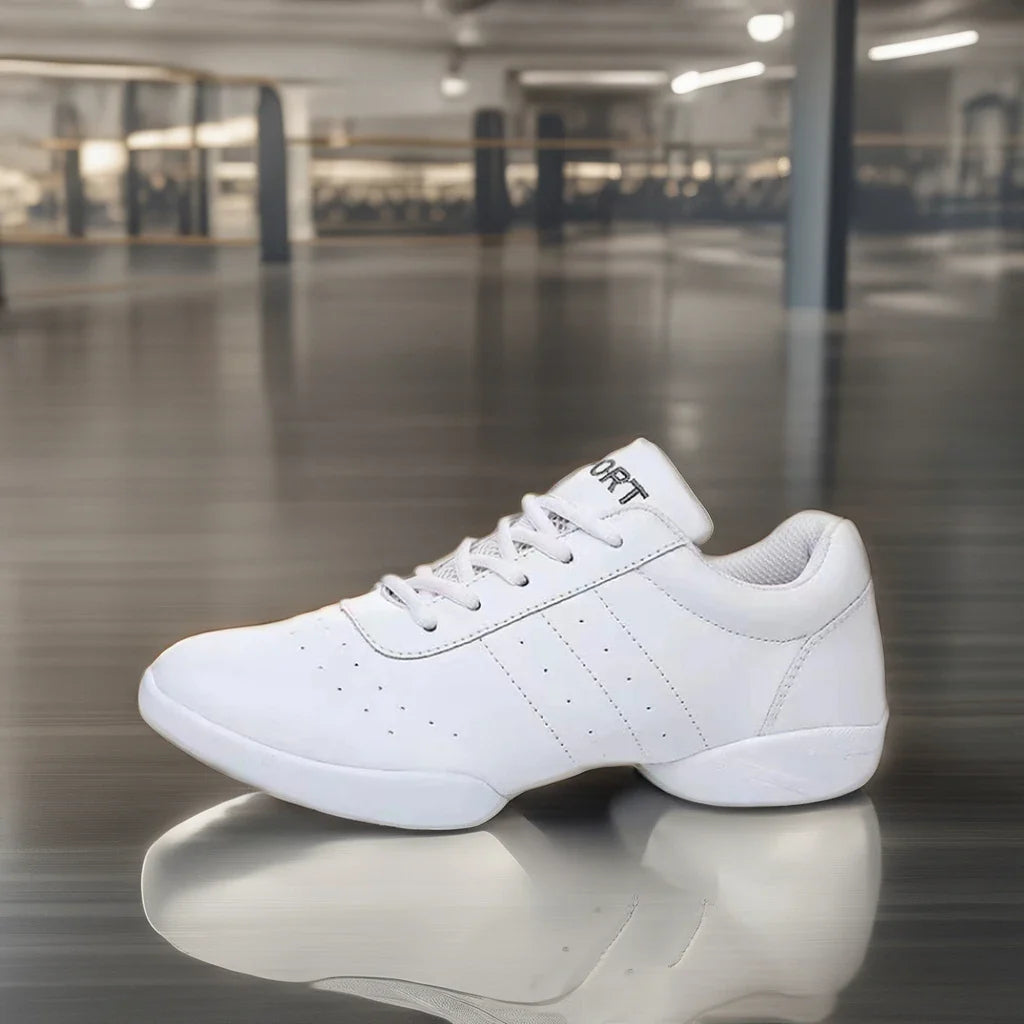 Children's Modern Competitive Dance Sneakers Latin Dance Gymnastics Cheerleading Jazz White Black Line Dance Shoes