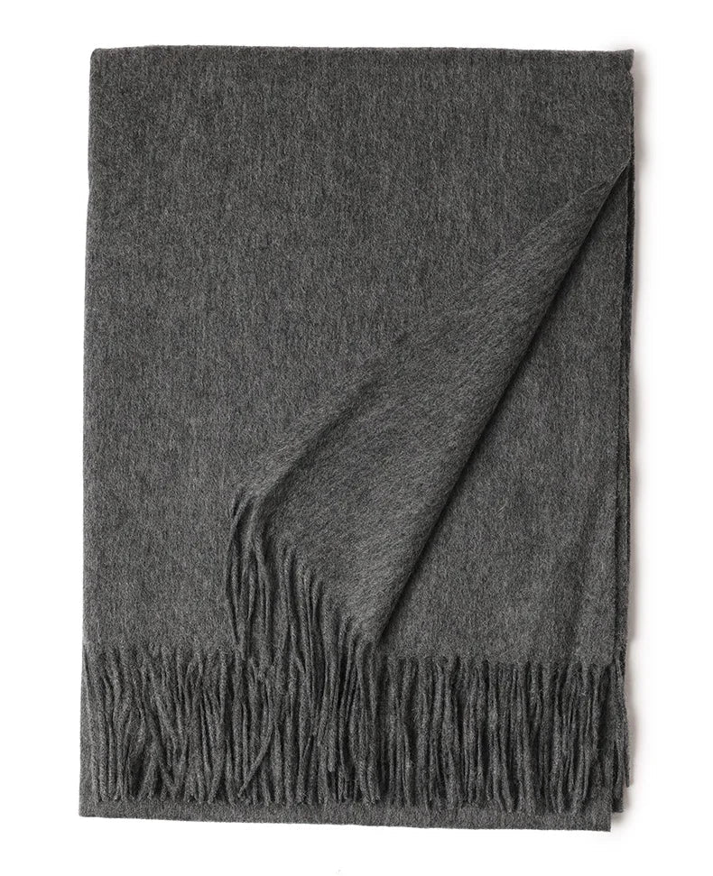 Designer Luxury Fashion Winter Ladies Wool Scarf Stoles Custom Embroidery logo Women Plain Color Wool Scarves Shawl for Women