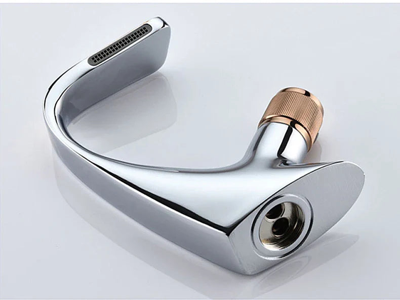 Black Faucet Bathroom Sink Faucets Hot Cold Water Mixer Crane Deck  Mounted Single Hole Bath Tap Chrome Finished ELM457