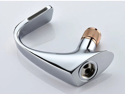 Black Faucet Bathroom Sink Faucets Hot Cold Water Mixer Crane Deck  Mounted Single Hole Bath Tap Chrome Finished ELM457