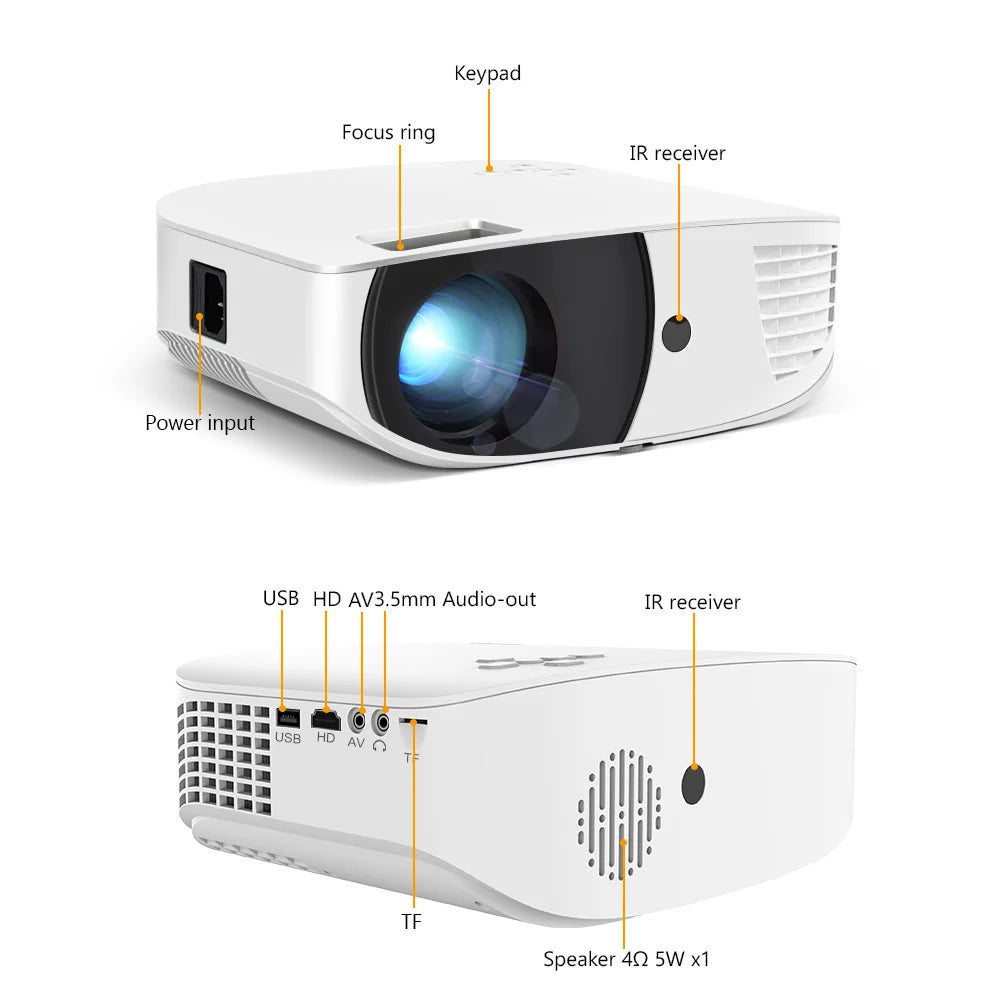 BYINTEK K20X  LED Video 4K 1080P LED Home Theater Projector Proyector 1080P White home use game video projectors