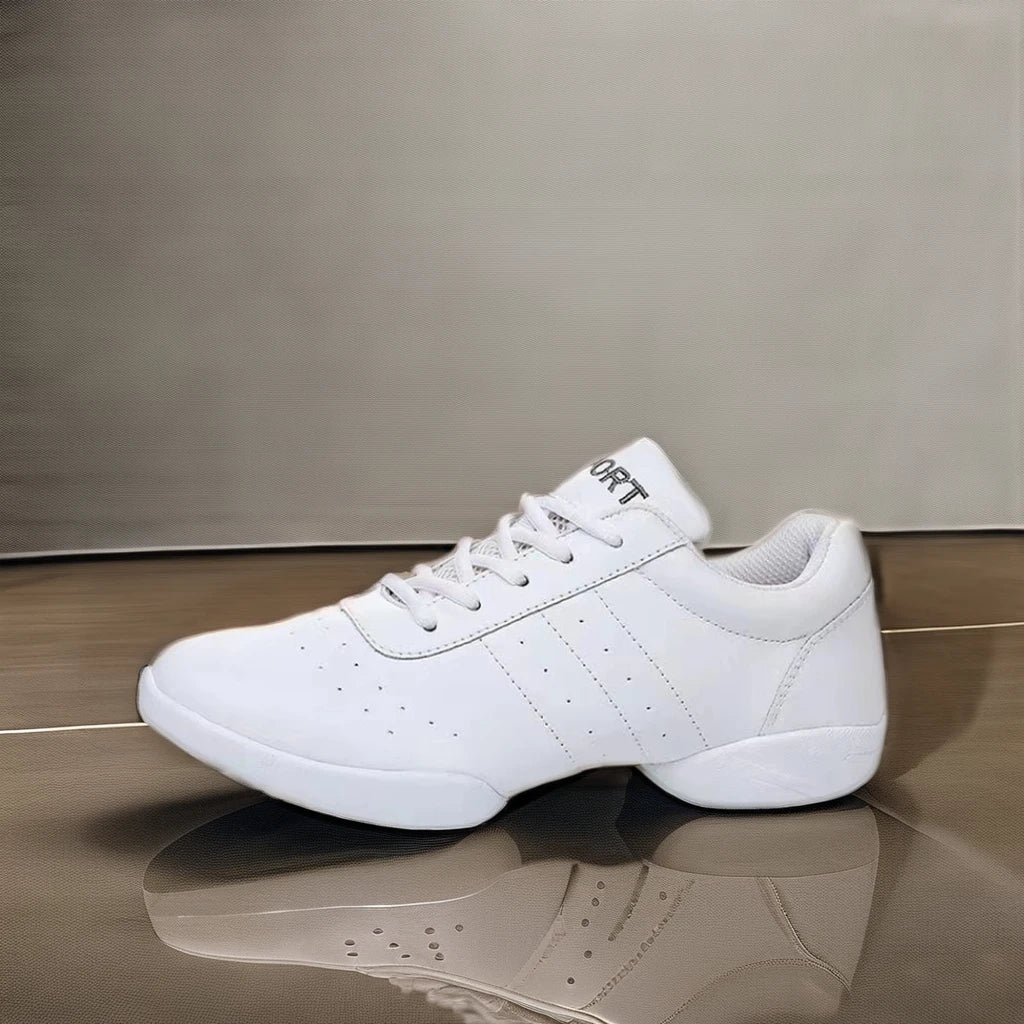 Children's Modern Competitive Dance Sneakers Latin Dance Gymnastics Cheerleading Jazz White Black Line Dance Shoes