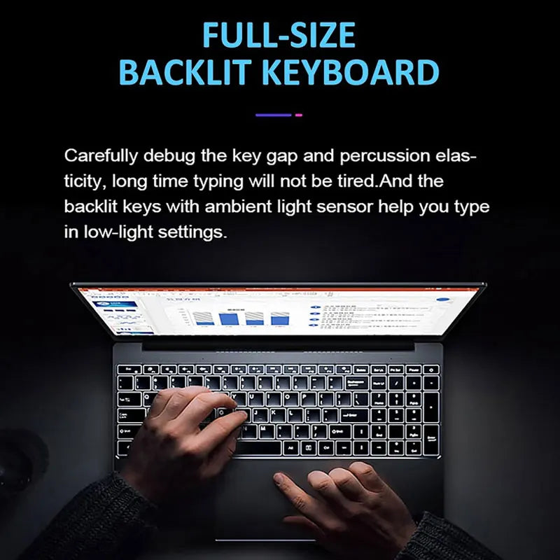 15.6" Business Laptop Intel Core I5 12th Gen 16GB DDR4 512GB SSD OEM Custom Logo English Keyboard Windows 11 Pro Brand New