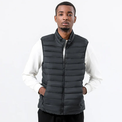 25-26 Autumn and Winter New Men's Vest Vest Collar Casual Sleeveless Warm Vest Coat.