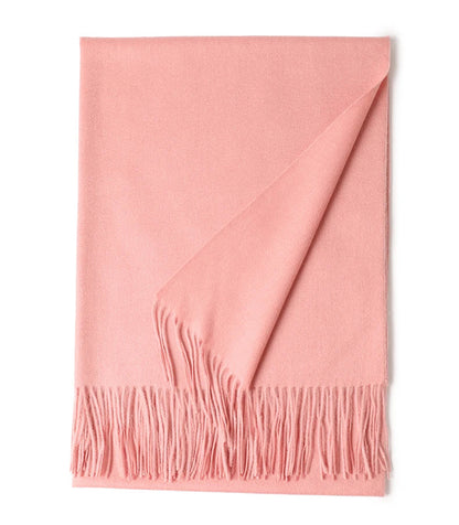 Designer Luxury Fashion Winter Ladies Wool Scarf Stoles Custom Embroidery logo Women Plain Color Wool Scarves Shawl for Women
