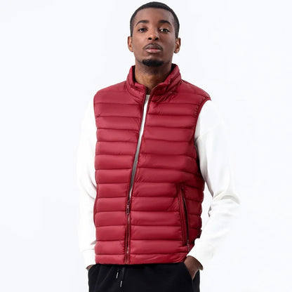 25-26 Autumn and Winter New Men's Vest Vest Collar Casual Sleeveless Warm Vest Coat.