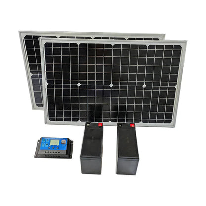 Automatic Gate Opener's Solar Power Set With Solar Panels Charger Backup Batteries
