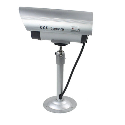 Dummy Security Camera Waterproof Silver Metal Fake Camera Two AA Battery LED IR Led Dome CCTV Camera Surveillance Camera