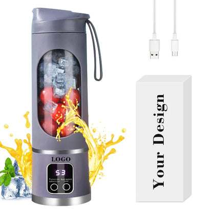 Cordless Ice Crusher Heavy Duty Portable Blender USB Rechargeable Blender Mixer Juice Maker