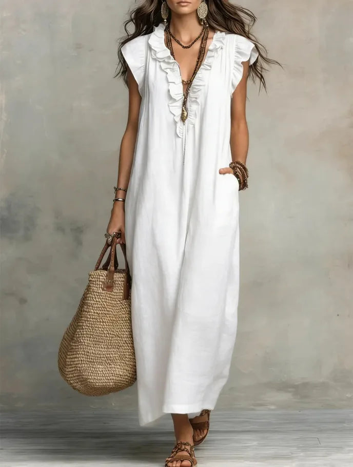 Bohemian Women Maxi Dress Summer Casual Beach Dress for Ladies