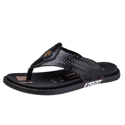 2025 Casual Slippers Sandal Mens High Quality Flip Flop Men Summer Shoes Genuine Leather Men Sandals Slippers Outdoor