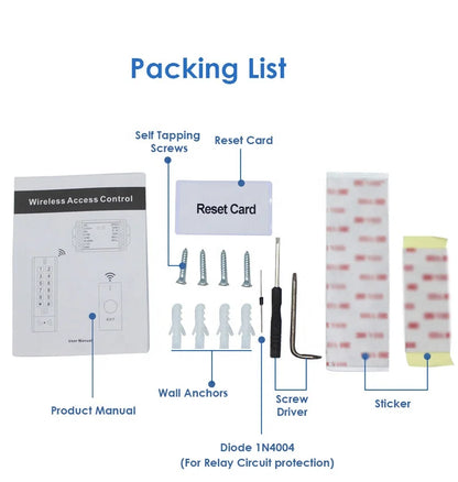 AW10-K-EM IP65 Waterproof Smart Security Door Lock System Metal Case Keypad RFID Proximity Card Wireless Access Control Kit