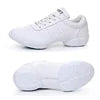 Children's Modern Competitive Dance Sneakers Latin Dance Gymnastics Cheerleading Jazz White Black Line Dance Shoes
