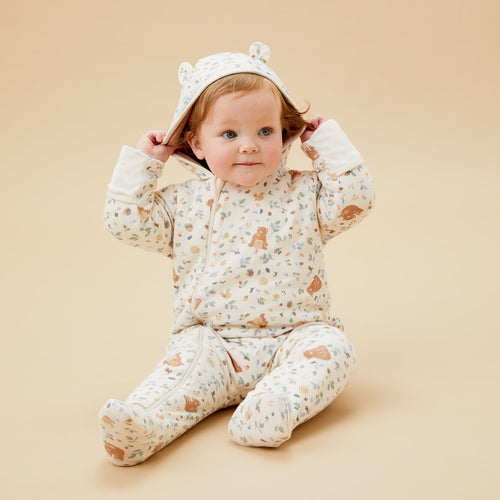Bear Print Pramsuit