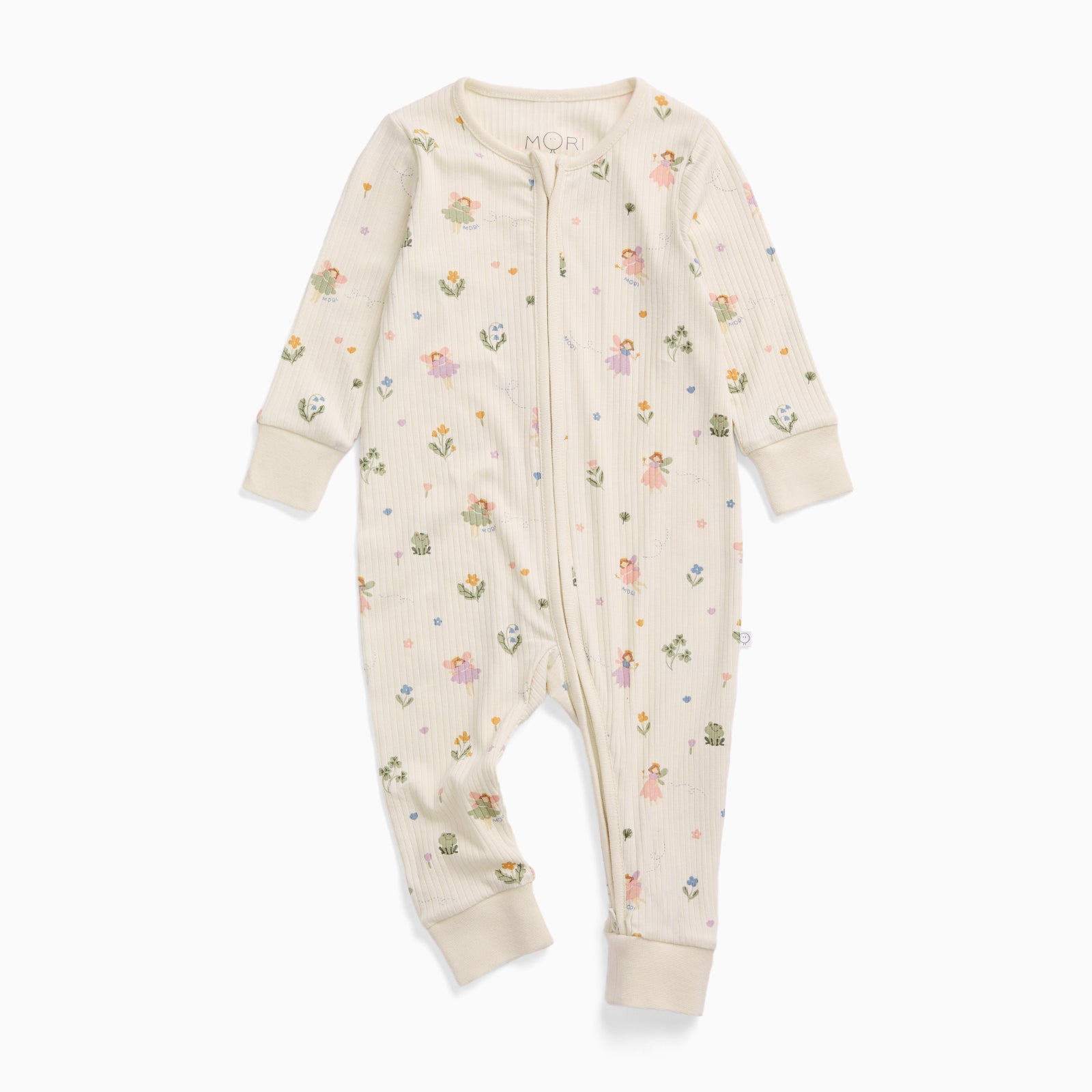 Fairy Garden Ribbed Clever Zip Sleepsuit