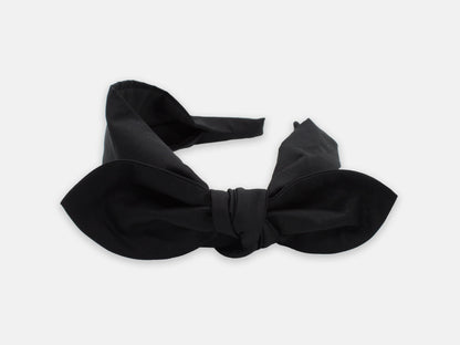 Side Bow Headband - Liberty Black F Print