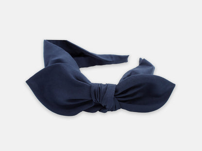 Side Bow Headband - Liberty Navy C Print