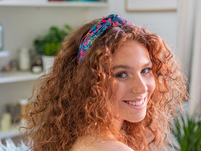Classic Knot Headband - Liberty Strawberry Thief P Print