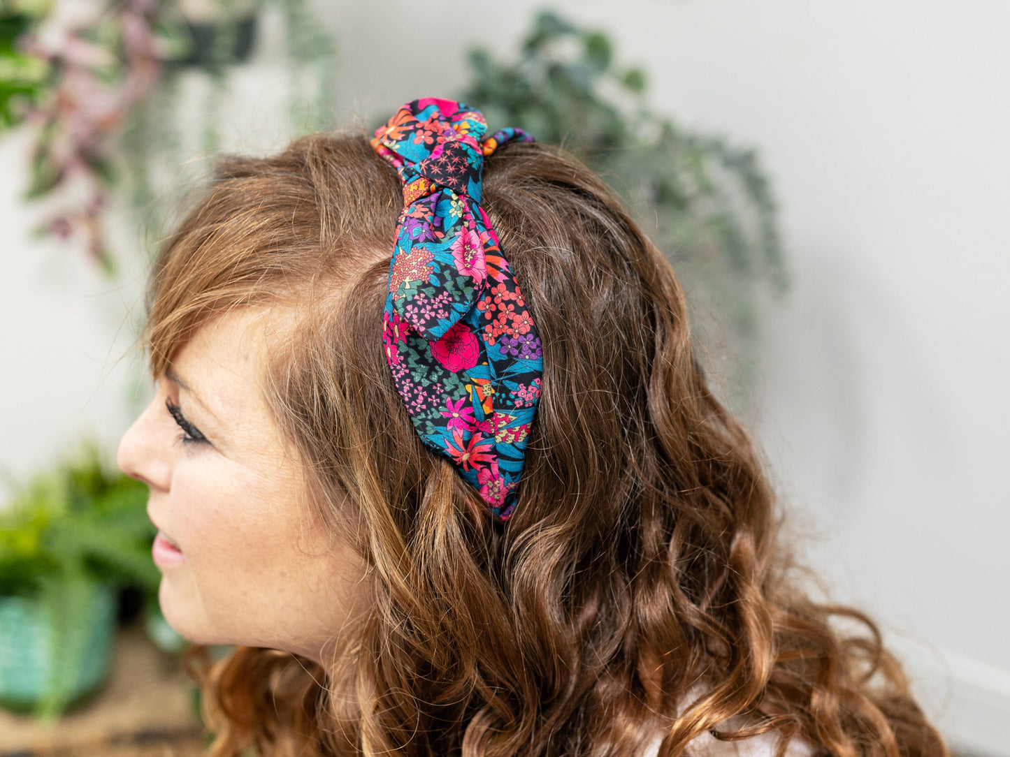 Side Bow Headband - Liberty Ciara C Print