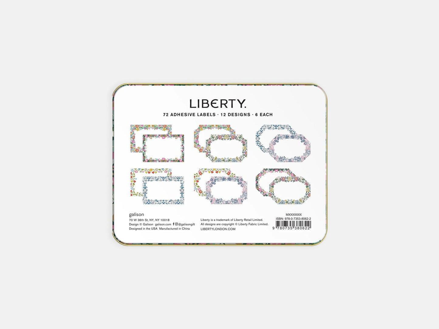 Liberty Tin of Labels