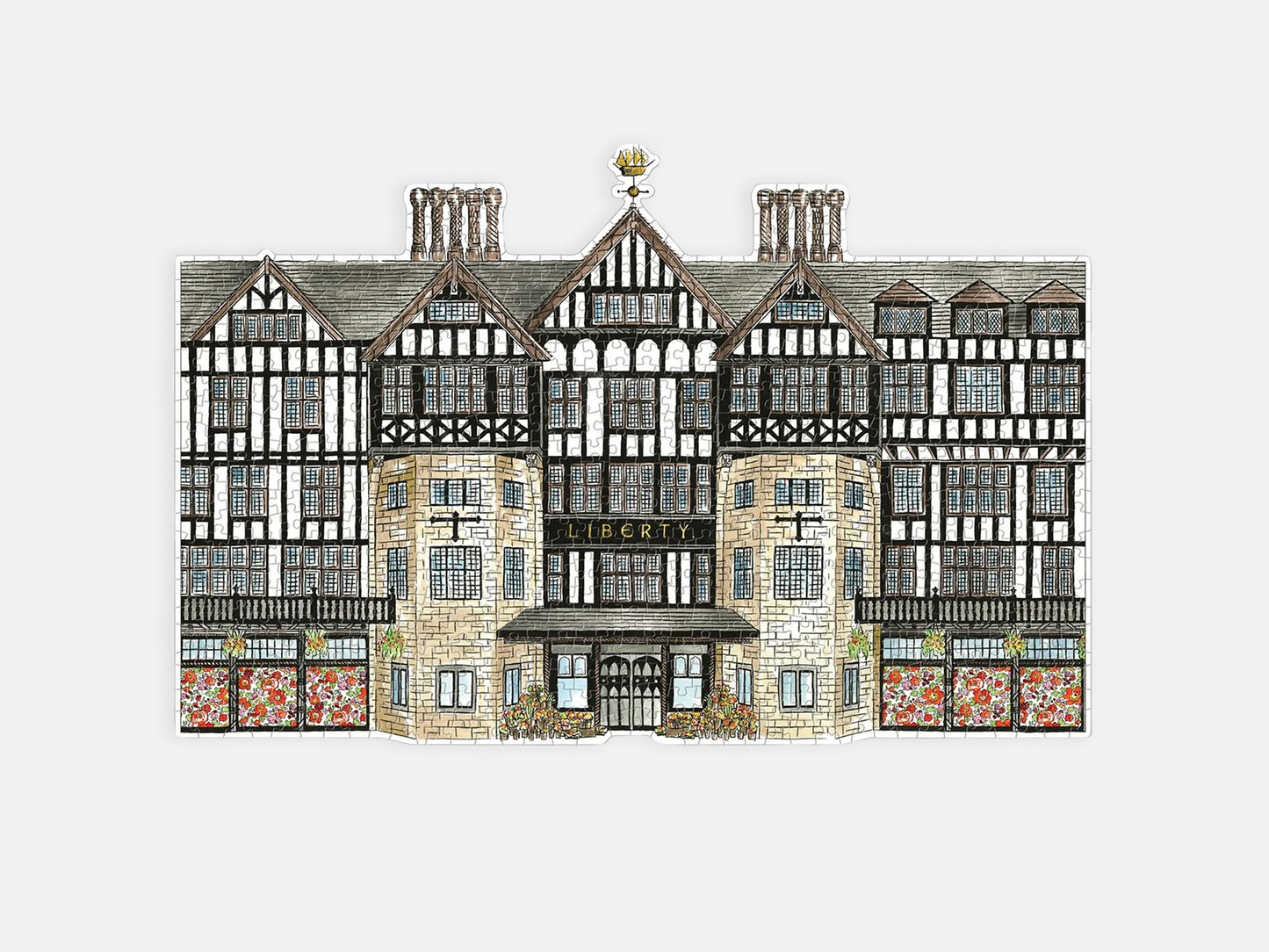 Liberty Tudor Building 750 Piece Shaped Puzzle