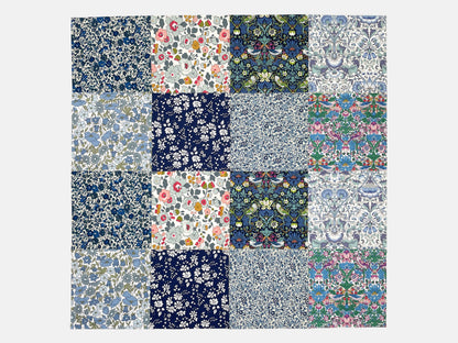 Liberty Fabrics Tana Lawn™ Cotton 5" Blue Charm Squares, Pack of 16