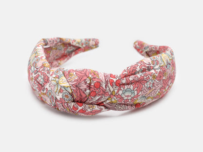 Padded Knot Headband - Liberty Strawberry Thief Spring C Print