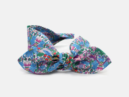 Side Bow Headband - Liberty Strawberry Thief Spring F Print