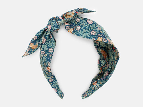 Side Bow Headband - Liberty Strawberry Thief P Print