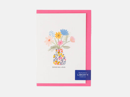 Flower Vase Card - Liberty Wiltshire Bud Print