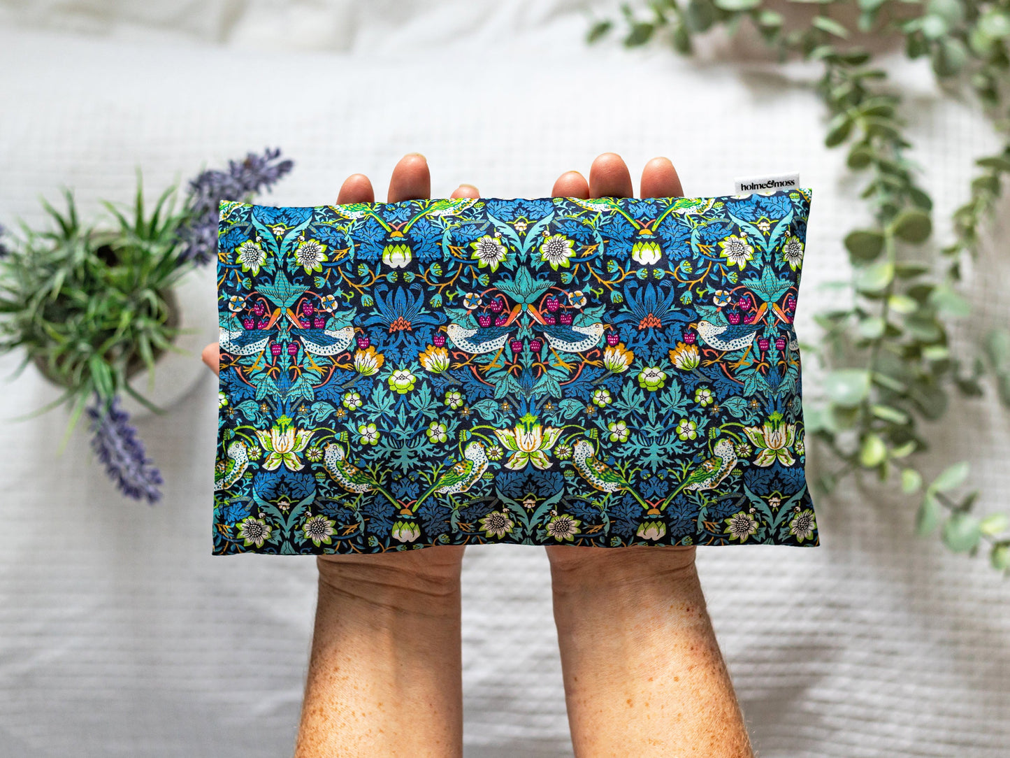 Eye Pillow with Lavender and Chamomile - Liberty Strawberry Thief J Print