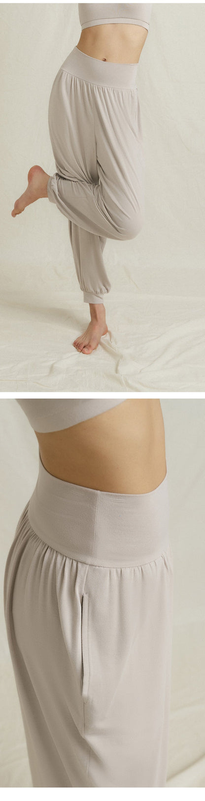 2025 Spring New Yoga Trousers Women's Loose Leg Bloomers Breathable Pilates Dance Fitness Sports Pants