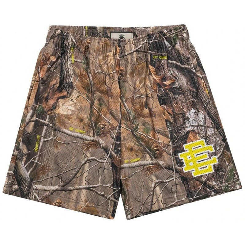 Cross-border exclusive for European code new sports mesh cloth shorts 3D digital printing trend beach pants male manufacturer wholesale