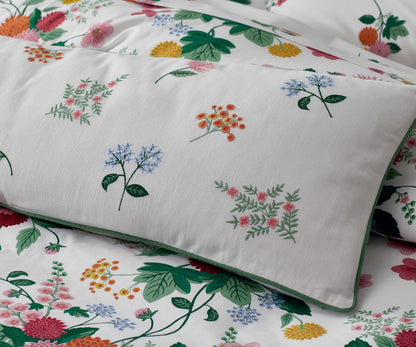 Embroidered Lumbar Pillow Cover - Dahlia