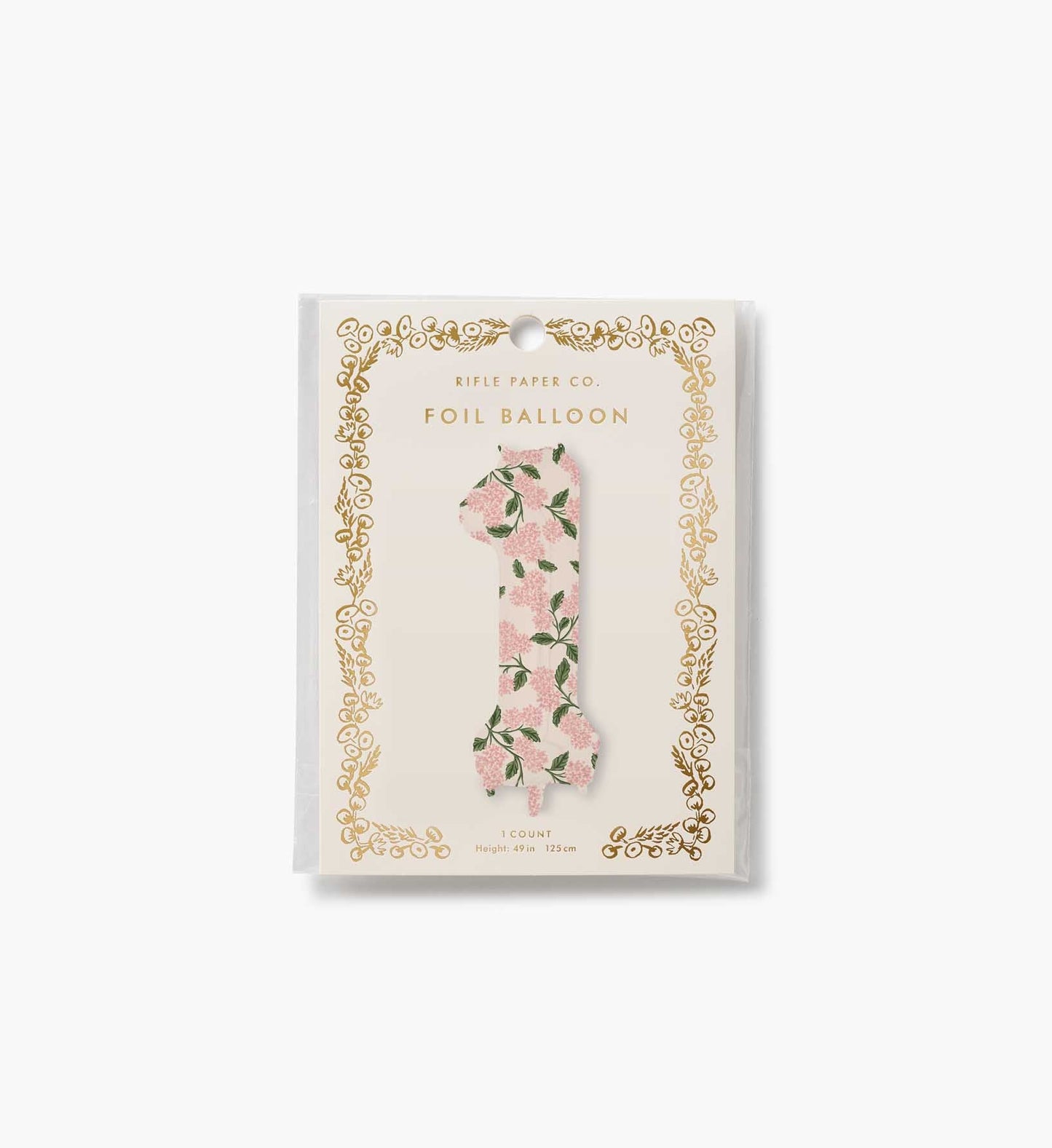 Numbered Foil Balloon - Pink Hydrangea