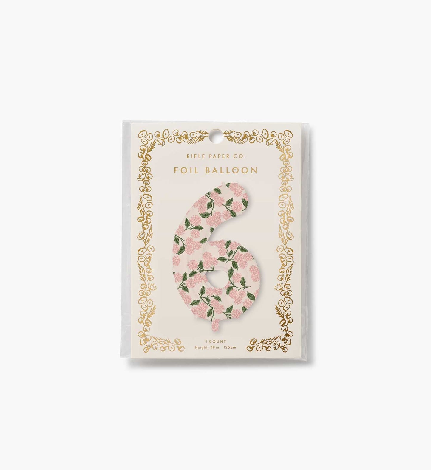 Numbered Foil Balloon - Pink Hydrangea
