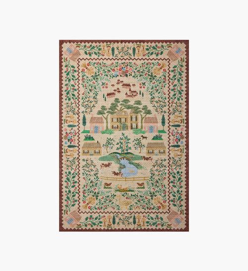 Orchard Country Farm Washable Rug - Ivory