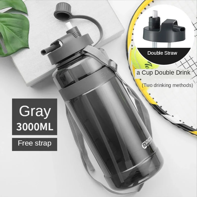 0.7/1/ 2/3L Large Capacity Sports Water Bottle Portable Debris Water Cup With Straw Outdoor Camping Picnic Climbing Water Bottle