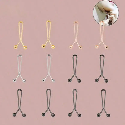 12pcs Women's Scarf Clips Hijab Pins Silk Scarf Pins U-Shaped Brooch Pins Jeans Skirts Detachable Buckle Adjustable Sleeve Clip