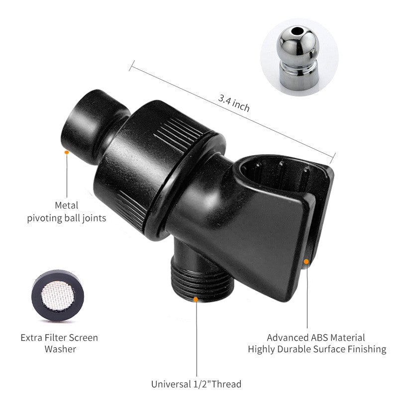 Adjustable Shower Arm Mounted Bracket G1/2″ Three-Way Diverter Valve Shower Head Holder Universal Faucet Bathroom Accessories