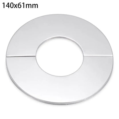Black Shower Faucet Decorative Cover Chrome Finish Stainless Steel Wall Flange Water Pipe Wall Covers Bathroom Faucet Accessory