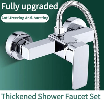 Alloy Shower Cold and Hot Water Faucet Pressure Booster Shower Head Set - Home Use Cold and Hot Mixed Water Valve Bathing Device