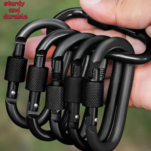 1/5pcs Carabiners, Made of Sturdy Metal, Featuring a Stylish Design And Adjustable Features, Perfect for Outdoor Activities