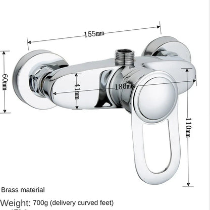 Brass Shower Faucet Mixer Valve Set with Shower Head and Hidden Switch for Bathroom Hot and Cold Water Tap  Bath