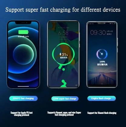 3C Certified 80000mAh 120W Super Fast Charge Power Bank Digital Display Portable for iPhone Xiaomi Fast Delivery