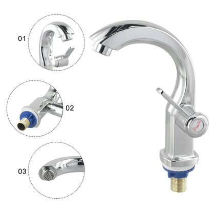 Bathroom Basin Faucet ABS Water Purifier Single Lever Hole Tap Single Cold Bathroom Kitchen Deck Mounted Bathroom Sink Faucet