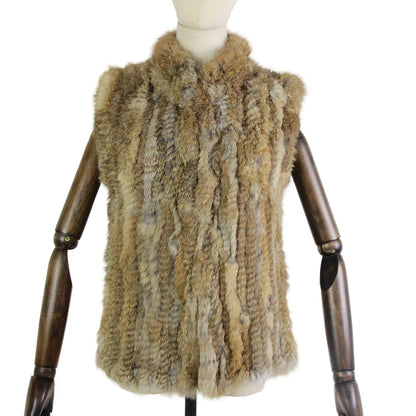 17 colors woman girl real rabbit fur vest jacket spring winter warm genuine rabbit fur knit coat vest black beige